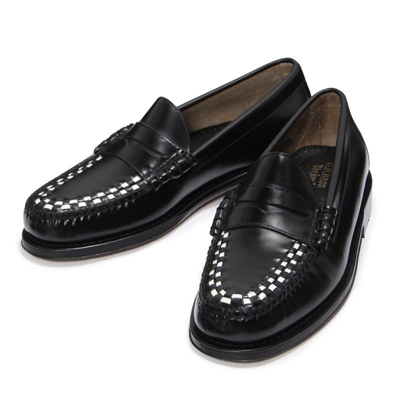 ローファー | 【NEW】11010F LARSON WEAVE / BLACK (LEATHER SOLE) - G.H.BASS