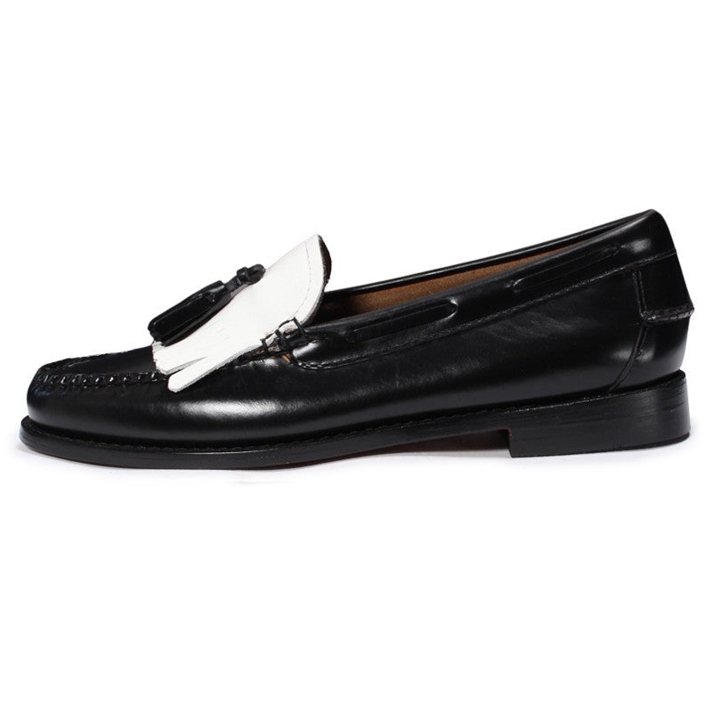 41020 ESTHER / BLACK&WHITE (LEATHER SOLE)