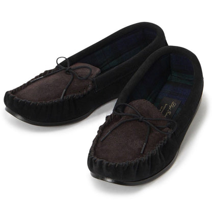 British Moccasin / Black & Dark Brown Suede (Rubber Sole)