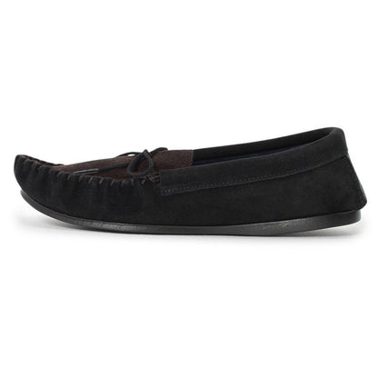 British Moccasin / Black & Dark Brown Suede (Rubber Sole)