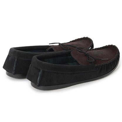 British Moccasin / Black & Dark Brown Suede (Rubber Sole)