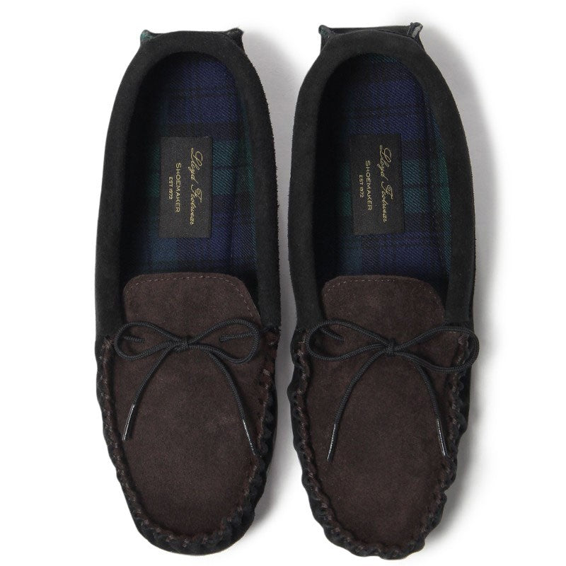 British Moccasin / Black & Dark Brown Suede (Rubber Sole)