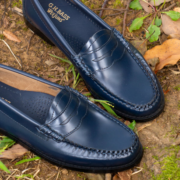 ローファー | 【新色】41010 / NAVY (BLACK LEATHER SOLE) - G.H.BASS