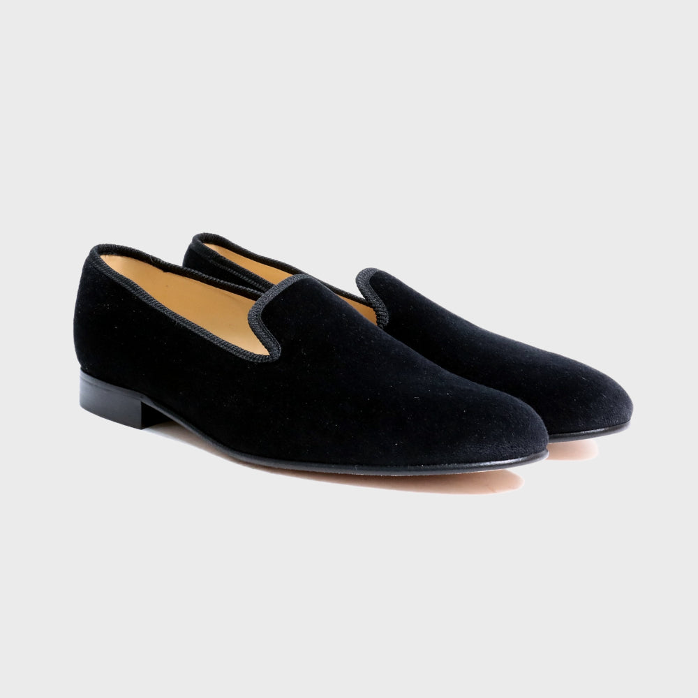 【RESTOCK】CHURCHILL / BLACK VELVET (LEATHER SOLE)