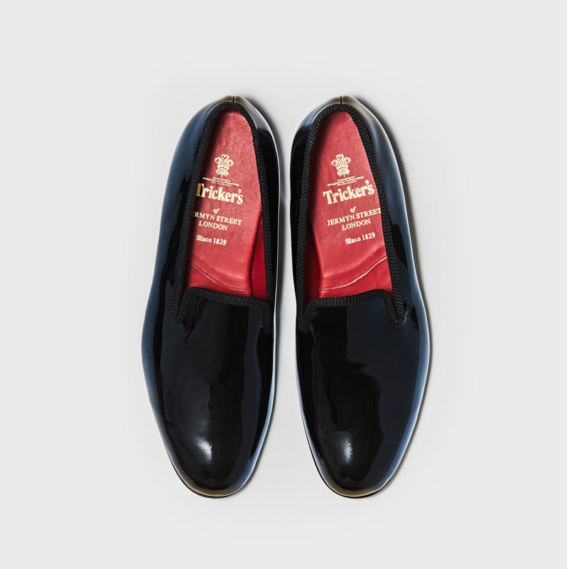 CHURCHILL / BLACK PATENT (HALF RUBBER SOLE)